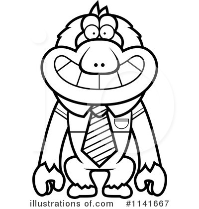Royalty-Free (RF) Macaque Clipart Illustration by Cory Thoman - Stock Sample #1141667