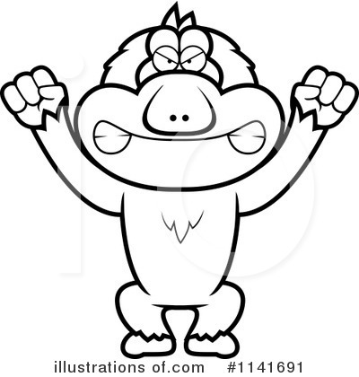 Macaque Clipart #1141691 by Cory Thoman