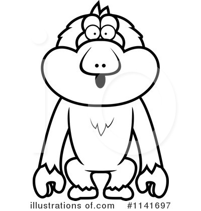 Macaque Clipart #1141697 by Cory Thoman