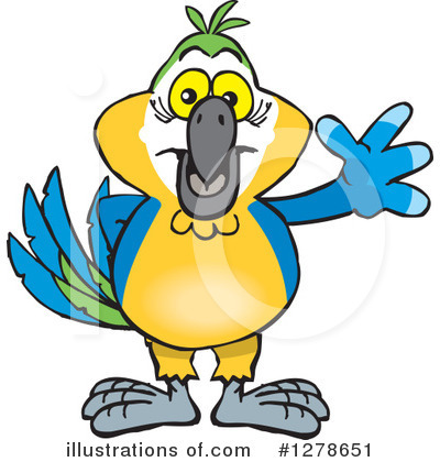 Blue And Gold Macaw Clipart #1278651 by Dennis Holmes Designs