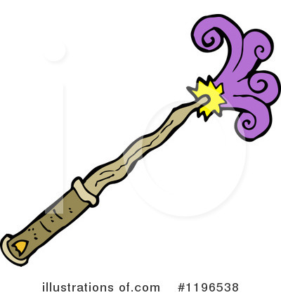 Royalty-Free (RF) Magic Wand Clipart Illustration by lineartestpilot - Stock Sample #1196538