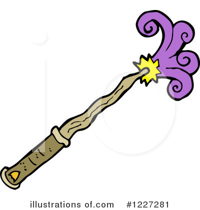 Royalty-Free (RF) Magic Wand Clipart Illustration by lineartestpilot - Stock Sample #1227281