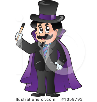 Royalty-Free (RF) Magician Clipart Illustration by visekart - Stock Sample #1059793