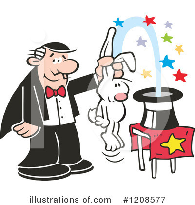 Royalty-Free (RF) Magician Clipart Illustration by Johnny Sajem - Stock Sample #1208577