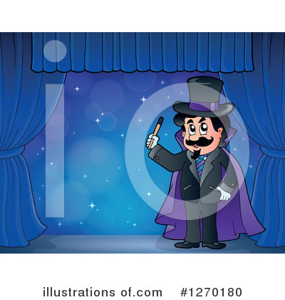Royalty-Free (RF) Magician Clipart Illustration by visekart - Stock Sample #1270180