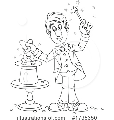 Royalty-Free (RF) Magician Clipart Illustration by Alex Bannykh - Stock Sample #1735350
