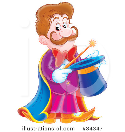 Royalty-Free (RF) Magician Clipart Illustration by Alex Bannykh - Stock Sample #34347
