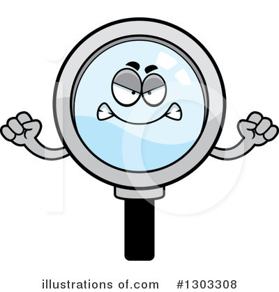 Royalty-Free (RF) Magnifying Glass Character Clipart Illustration by Cory Thoman - Stock Sample #1303308