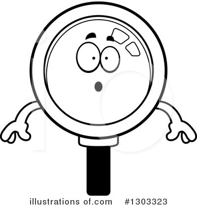 Royalty-Free (RF) Magnifying Glass Character Clipart Illustration by Cory Thoman - Stock Sample #1303323