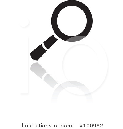 Royalty-Free (RF) Magnifying Glass Clipart Illustration by cidepix - Stock Sample #100962