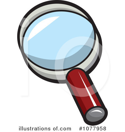 Royalty-Free (RF) Magnifying Glass Clipart Illustration by jtoons - Stock Sample #1077958