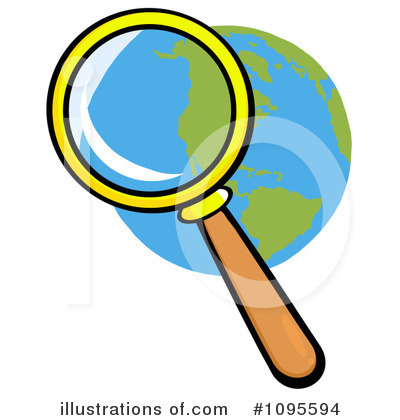 Royalty-Free (RF) Magnifying Glass Clipart Illustration by Hit Toon - Stock Sample #1095594