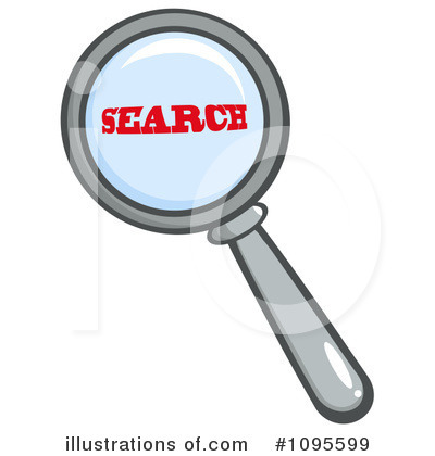 Royalty-Free (RF) Magnifying Glass Clipart Illustration by Hit Toon - Stock Sample #1095599