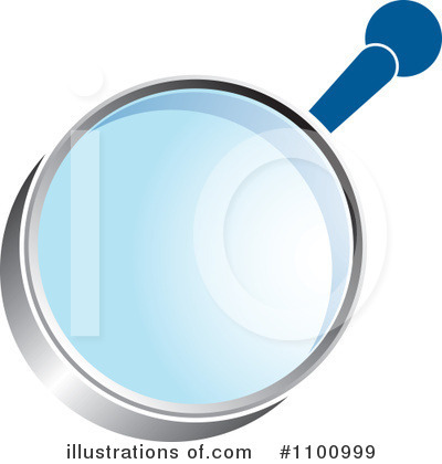 Royalty-Free (RF) Magnifying Glass Clipart Illustration by Lal Perera - Stock Sample #1100999