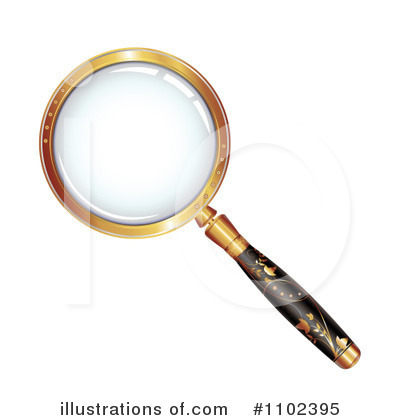 Royalty-Free (RF) Magnifying Glass Clipart Illustration by merlinul - Stock Sample #1102395