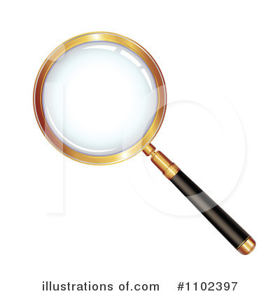 Royalty-Free (RF) Magnifying Glass Clipart Illustration by merlinul - Stock Sample #1102397