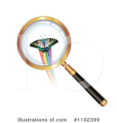 Royalty-Free (RF) Magnifying Glass Clipart Illustration by merlinul - Stock Sample #1102399
