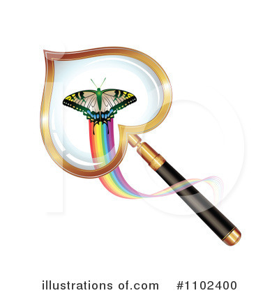 Royalty-Free (RF) Magnifying Glass Clipart Illustration by merlinul - Stock Sample #1102400