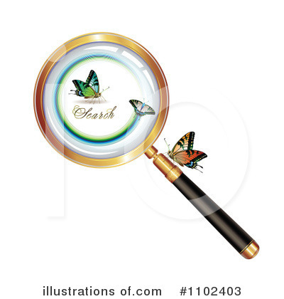 Royalty-Free (RF) Magnifying Glass Clipart Illustration by merlinul - Stock Sample #1102403