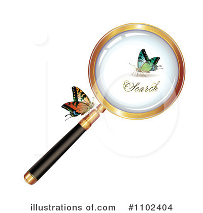 Royalty-Free (RF) Magnifying Glass Clipart Illustration by merlinul - Stock Sample #1102404