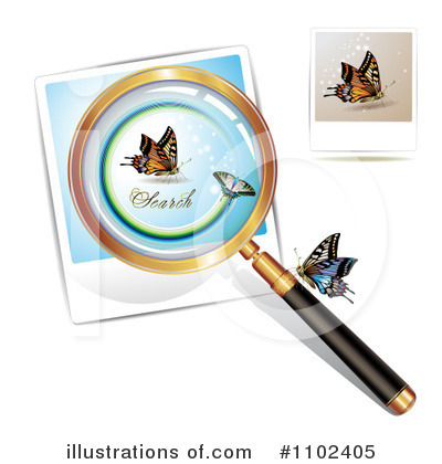 Royalty-Free (RF) Magnifying Glass Clipart Illustration by merlinul - Stock Sample #1102405