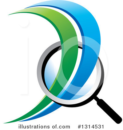 Royalty-Free (RF) Magnifying Glass Clipart Illustration by Lal Perera - Stock Sample #1314531