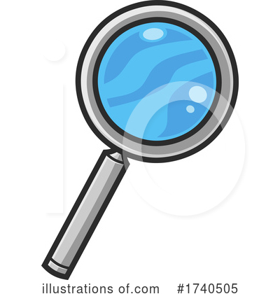 Royalty-Free (RF) Magnifying Glass Clipart Illustration by Hit Toon - Stock Sample #1740505