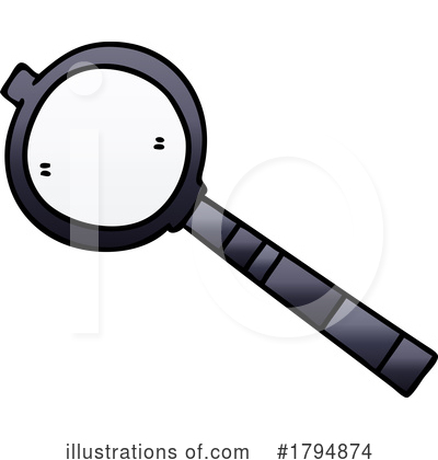 Royalty-Free (RF) Magnifying Glass Clipart Illustration by lineartestpilot - Stock Sample #1794874