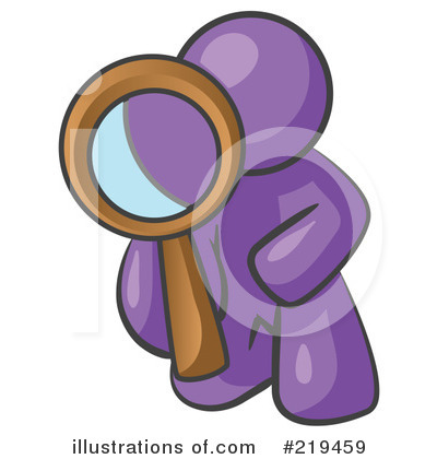 Royalty-Free (RF) Magnifying Glass Clipart Illustration by Leo Blanchette - Stock Sample #219459
