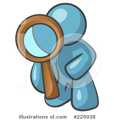 Royalty-Free (RF) Magnifying Glass Clipart Illustration by Leo Blanchette - Stock Sample #220038