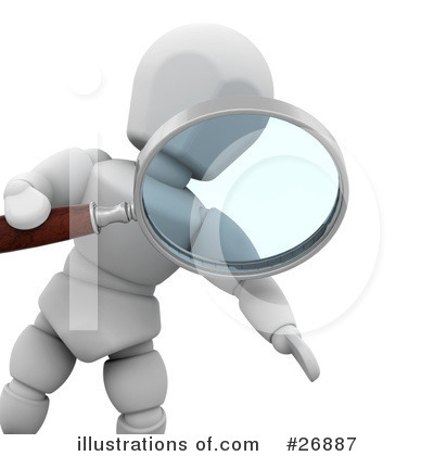 Royalty-Free (RF) Magnifying Glass Clipart Illustration by KJ Pargeter - Stock Sample #26887