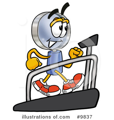 Royalty-Free (RF) Magnifying Glass Clipart Illustration by Mascot Junction - Stock Sample #9837