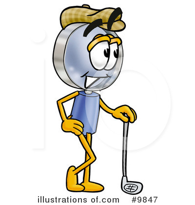 Royalty-Free (RF) Magnifying Glass Clipart Illustration by Mascot Junction - Stock Sample #9847