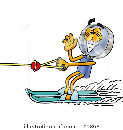 Royalty-Free (RF) Magnifying Glass Clipart Illustration by Mascot Junction - Stock Sample #9856