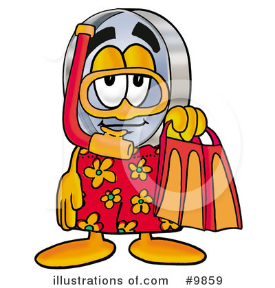Royalty-Free (RF) Magnifying Glass Clipart Illustration by Mascot Junction - Stock Sample #9859