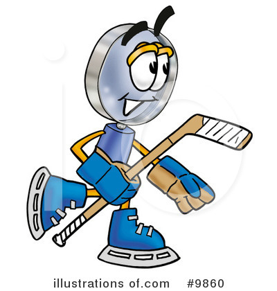 Royalty-Free (RF) Magnifying Glass Clipart Illustration by Mascot Junction - Stock Sample #9860