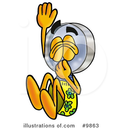 Royalty-Free (RF) Magnifying Glass Clipart Illustration by Mascot Junction - Stock Sample #9863