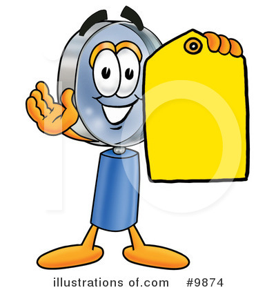 Royalty-Free (RF) Magnifying Glass Clipart Illustration by Mascot Junction - Stock Sample #9874