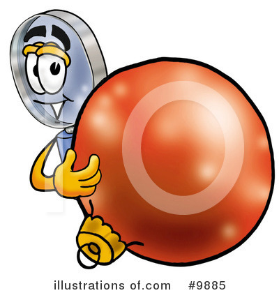Royalty-Free (RF) Magnifying Glass Clipart Illustration by Mascot Junction - Stock Sample #9885