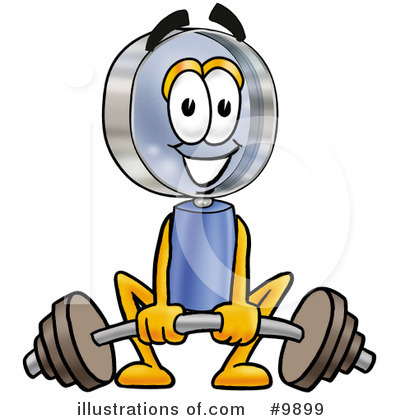 Royalty-Free (RF) Magnifying Glass Clipart Illustration by Mascot Junction - Stock Sample #9899