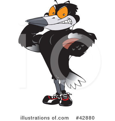 Royalty-Free (RF) Magpie Clipart Illustration by Dennis Holmes Designs - Stock Sample #42880