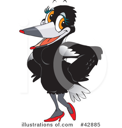 Royalty-Free (RF) Magpie Clipart Illustration by Dennis Holmes Designs - Stock Sample #42885
