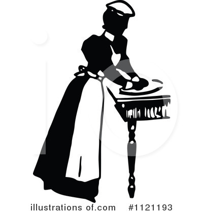 Royalty-Free (RF) Maid Clipart Illustration by Prawny Vintage - Stock Sample #1121193