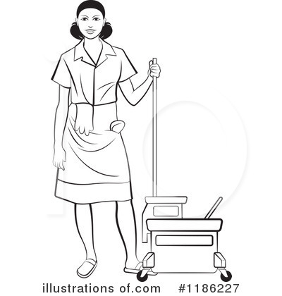 Royalty-Free (RF) Maid Clipart Illustration by Lal Perera - Stock Sample #1186227