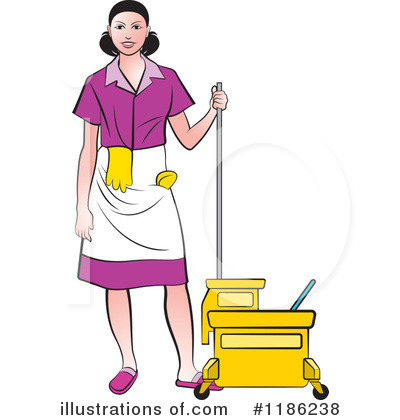 Royalty-Free (RF) Maid Clipart Illustration by Lal Perera - Stock Sample #1186238