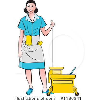 Royalty-Free (RF) Maid Clipart Illustration by Lal Perera - Stock Sample #1186241