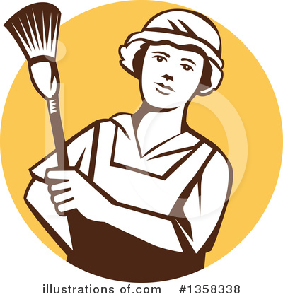 Housekeeper Clipart #1358338 by patrimonio