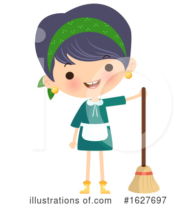 Housekeeper Clipart #1627697 by Melisende Vector