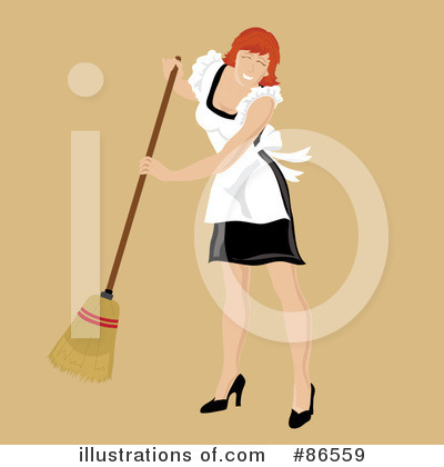 Royalty-Free (RF) Maid Clipart Illustration by Pams Clipart - Stock Sample #86559