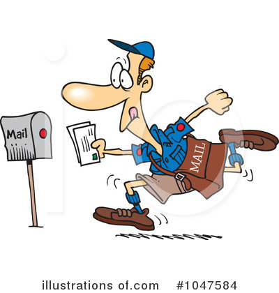 Royalty-Free (RF) Mail Man Clipart Illustration by toonaday - Stock Sample #1047584